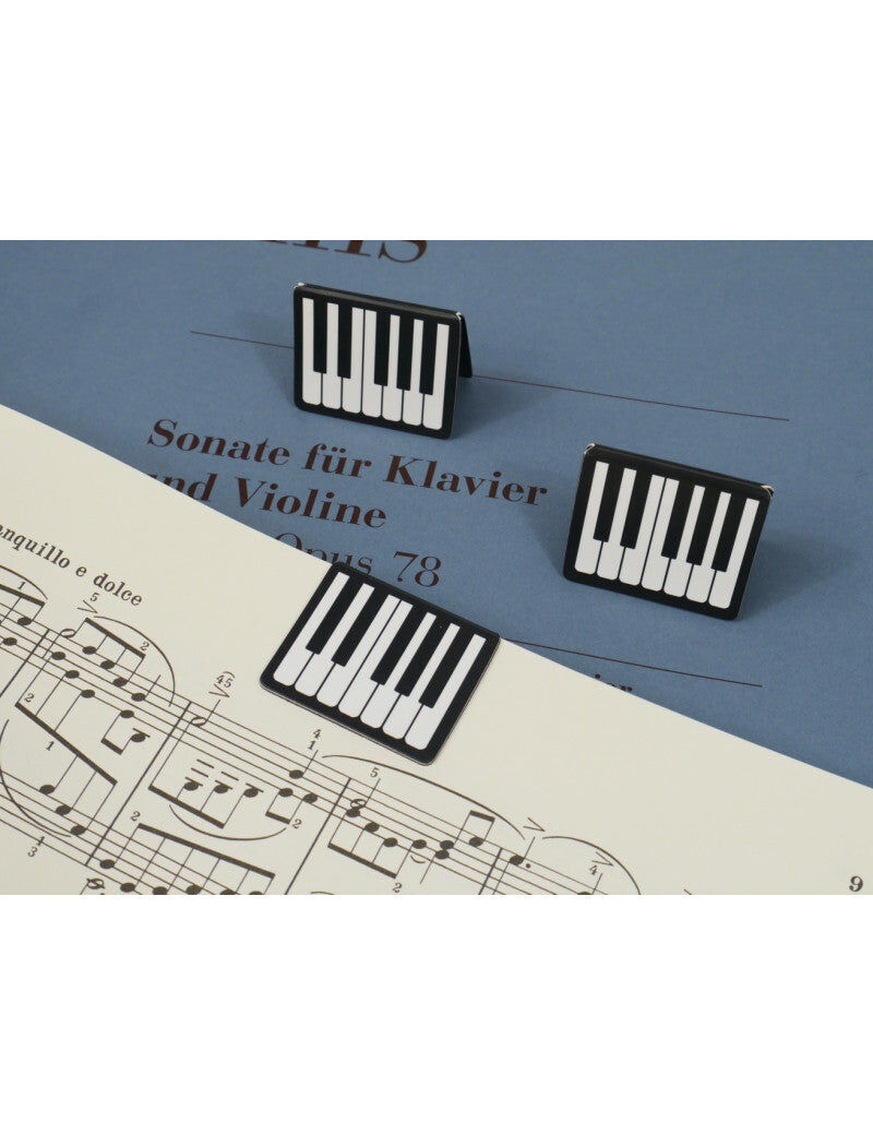 Magnetic Grand Piano Keyboard Bookmarks - Set of 3 in Clear Sleeve, 3cm x 3cm — view 2
