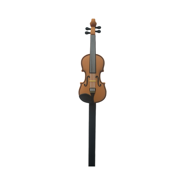 Music Pencil with Mini Rubber Violin and Magnet for Music Stands — view 2