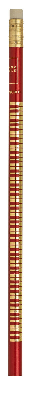 Red HB Pencil with Gold Keyboard Design