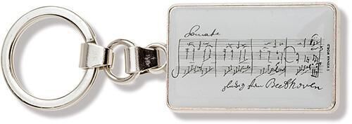 Beethoven Manuscript Silver Keyring
