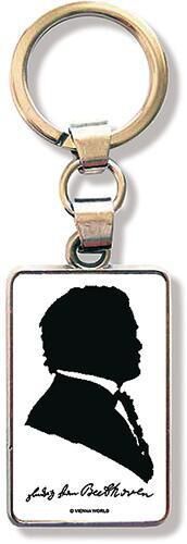 Beethovens Silhouette Keyring in Metal