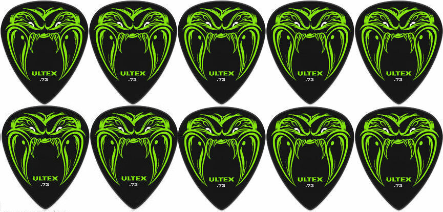 10 x Jim Dunlop JAMES HETFIELD Black Fang 0.73mm Ultex Guitar Picks Metallica