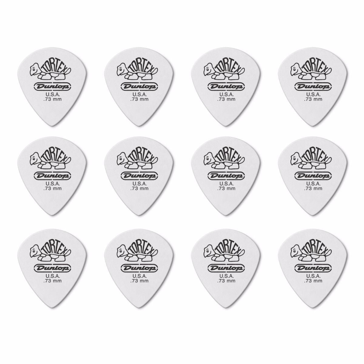 12 x Jim Dunlop Tortex Jazz 3 White 0.73mm Guitar Picks III 478R