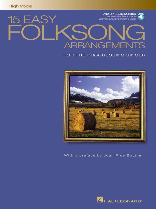 15 Easy Folksong Arrangements — High Voice, Book/CD (Hal Leonard, The Vocal Library)