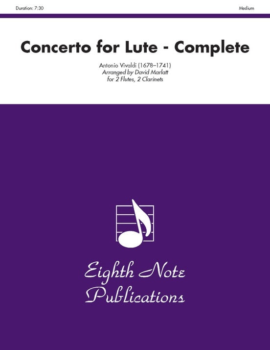 Concerto For Lute - Complete 2 Flutes 2 Clarinets