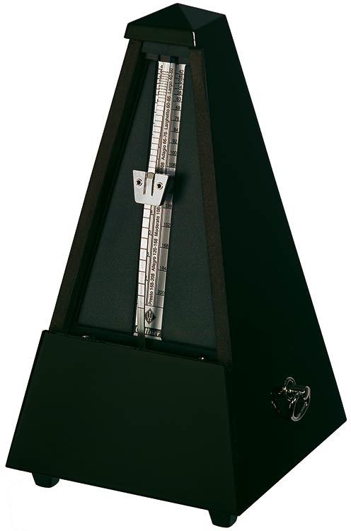 Wittner 810 Series High Gloss Black Solid Wood Metronome with Bell — view 2