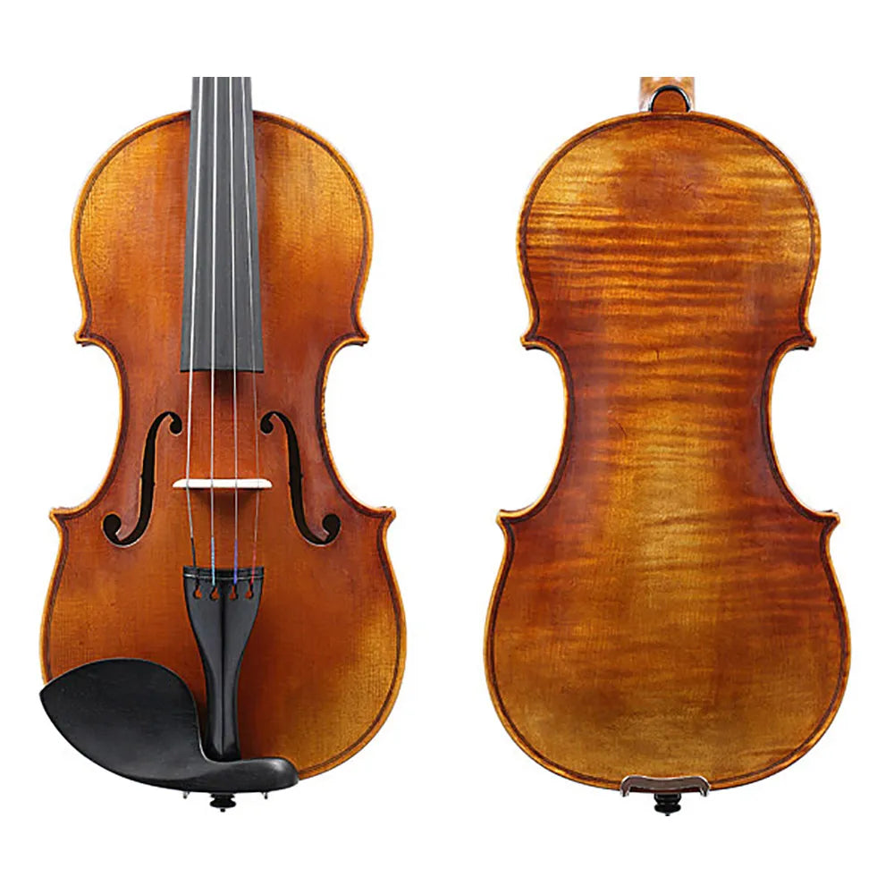 Raggetti Master Violin Amati 6.0 - Solid Spruce Top, Solid Maple Back, Ebony Components, Highly Flamed, Oil Varnish, Stradivari Pattern