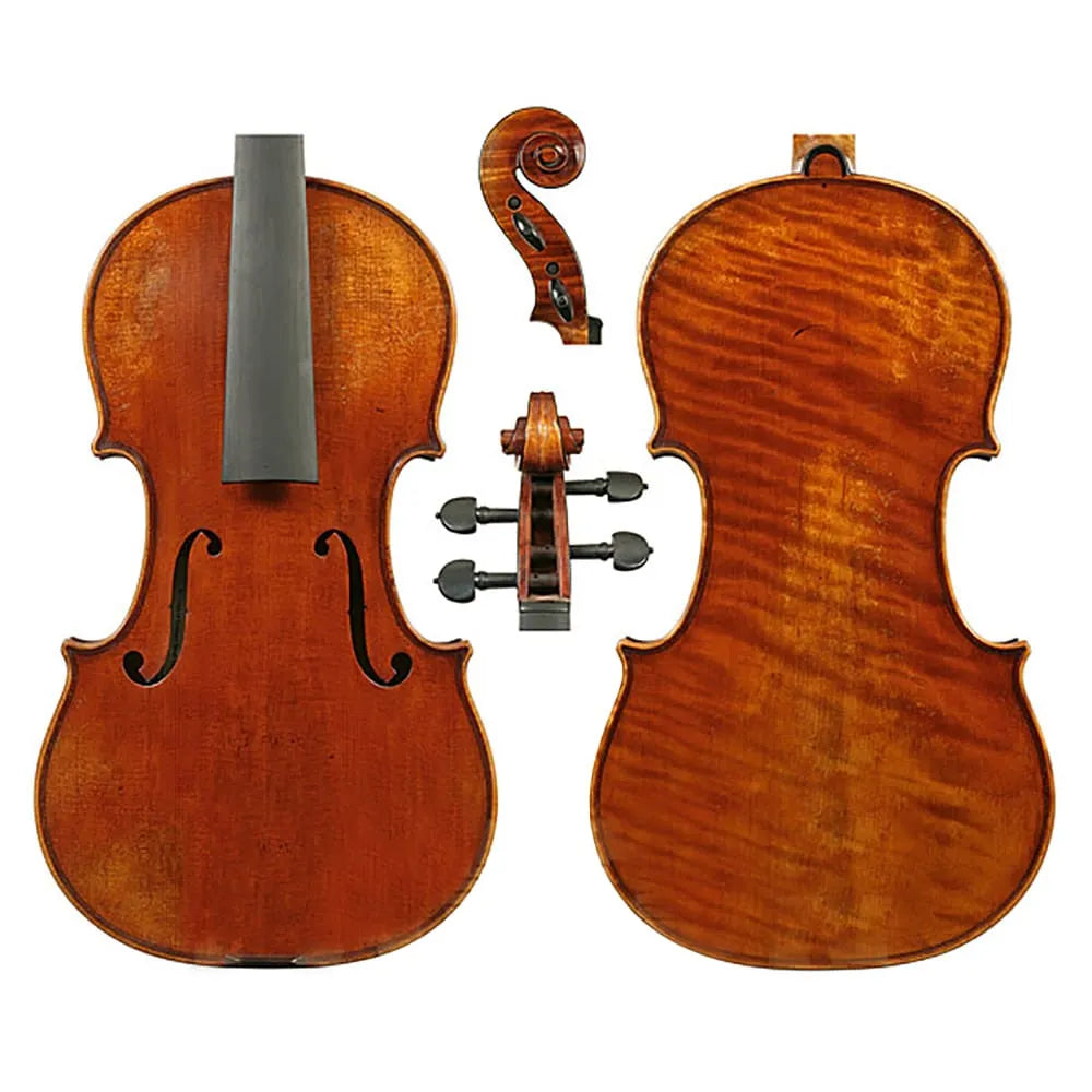 Raggetti Master Violin Strad 3/4 No. 6.2 - Solid Spruce Top, Solid Maple Back, Ebony Components, Highly Flamed, Oil Varnish, Instrument Only