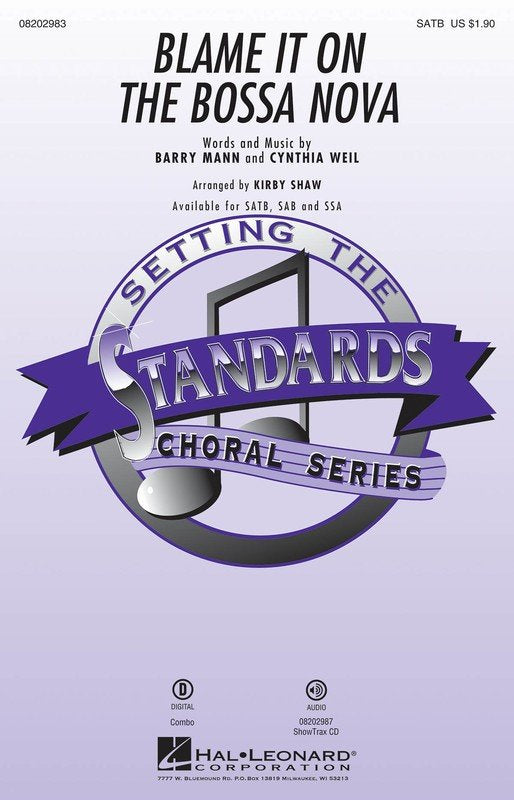 Blame It on the Bossa Nova SATB Choral Song by Kirby Shaw Hal Leonard — view 3