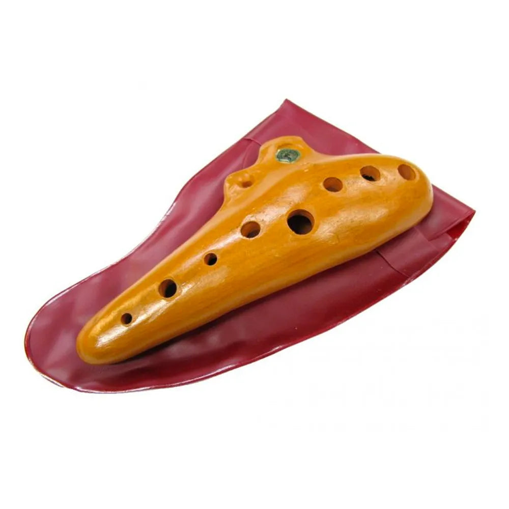 Schwarz Clay Ocarina F with Fingering Chart and Neck Cord Hole, Made in Austria