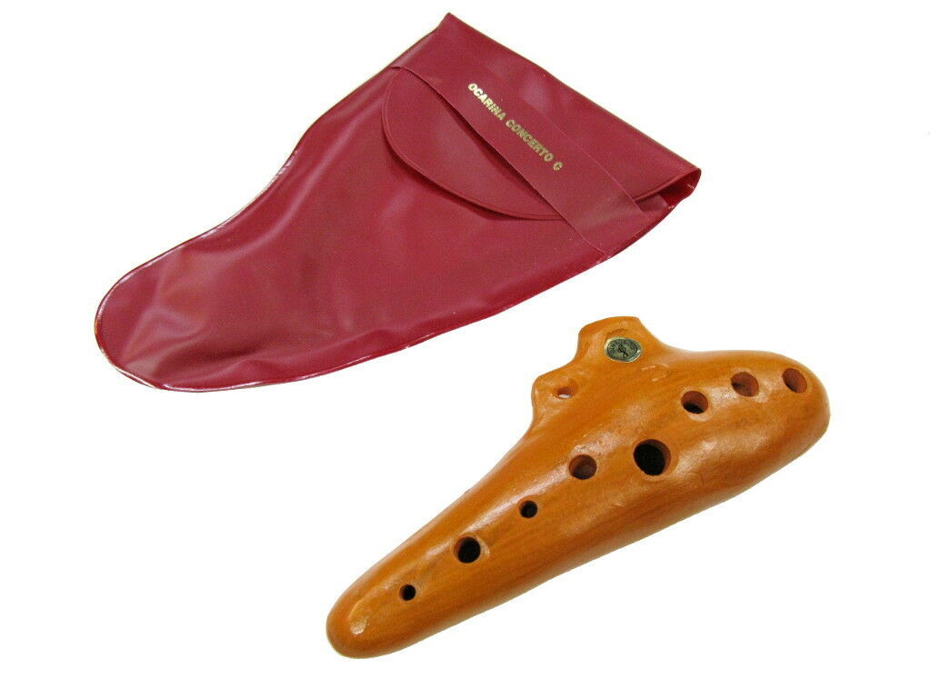 Ocarina 8-Hole Clay Schwarz In Key Of C Supplied In Plastic Pouch