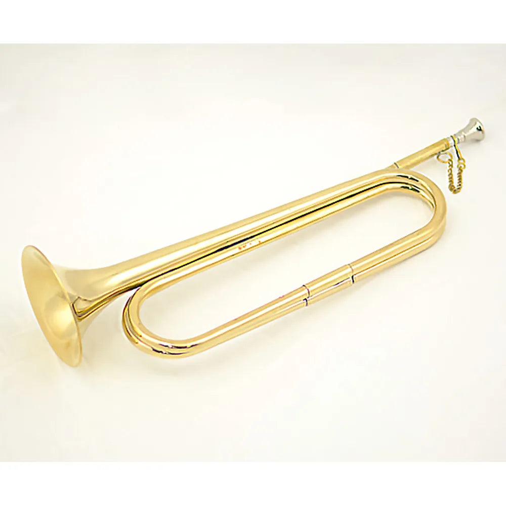 Authentic Brass Bugle-Bb Cavalry Trumpet 51cm Long, 16cm High, 12cm Bell Diameter