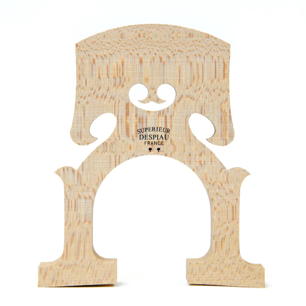 Despiau Belgian Cello Bridge Low-B90NT, 90mm Leg Width, Medium Fingerboard Angle, High Arch Height, Upside Down U Design