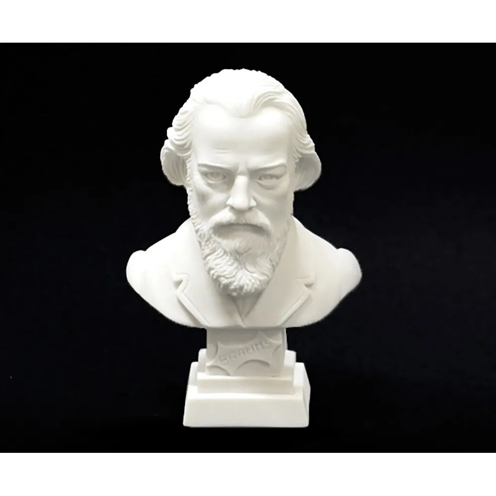 Brahms Bust 11cm - Crushed Marble by Cav. Arnaldo Giannelli
