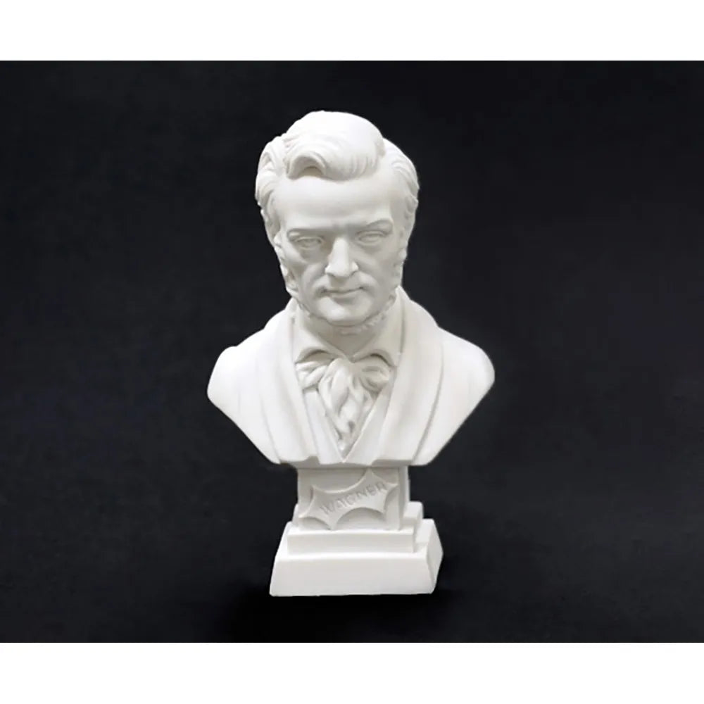 11cm Crushed Marble Bust of Wagner by Cav. Arnaldo Giannelli