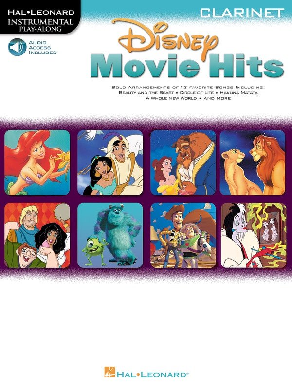 Disney Movie Hits For Clarinet Bk/Ola (Hal Leonard)