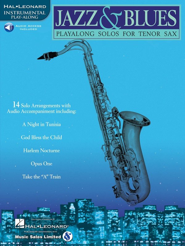 Jazz And Blues Playalong Solos Tenor Sax Bk/Ola (Hal Leonard)