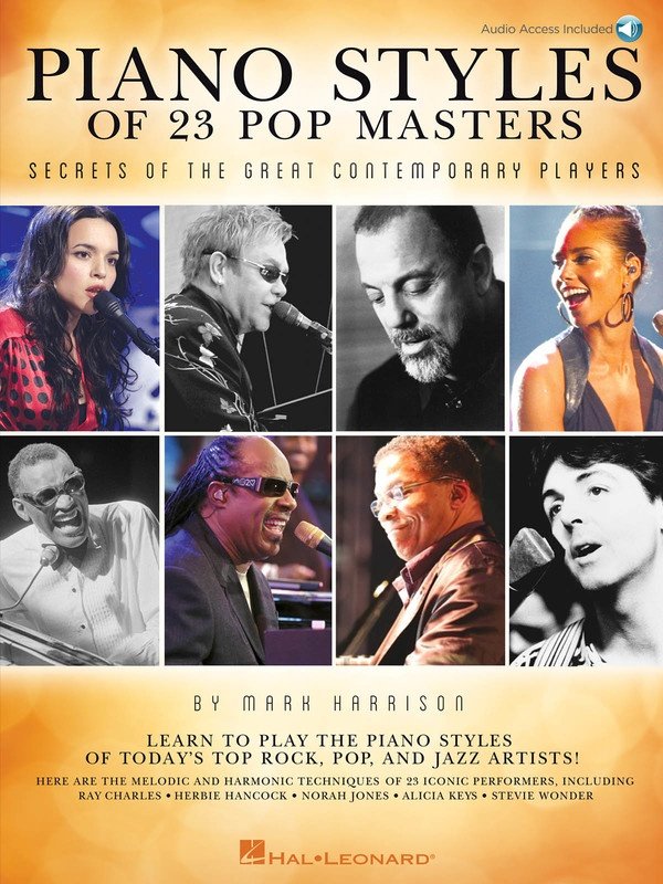 Piano Styles Of 23 Pop Masters Bk/Ola (Hal Leonard)