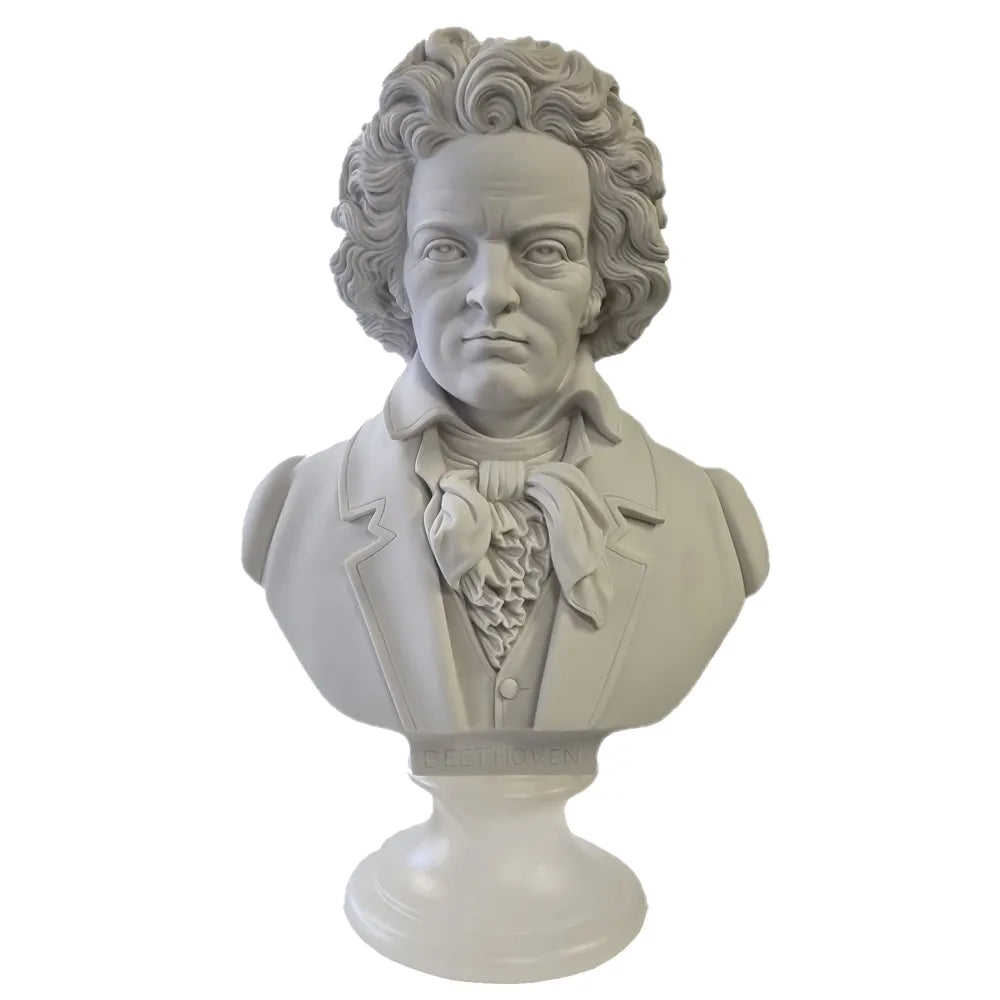 40cm Crushed Marble Beethoven Bust