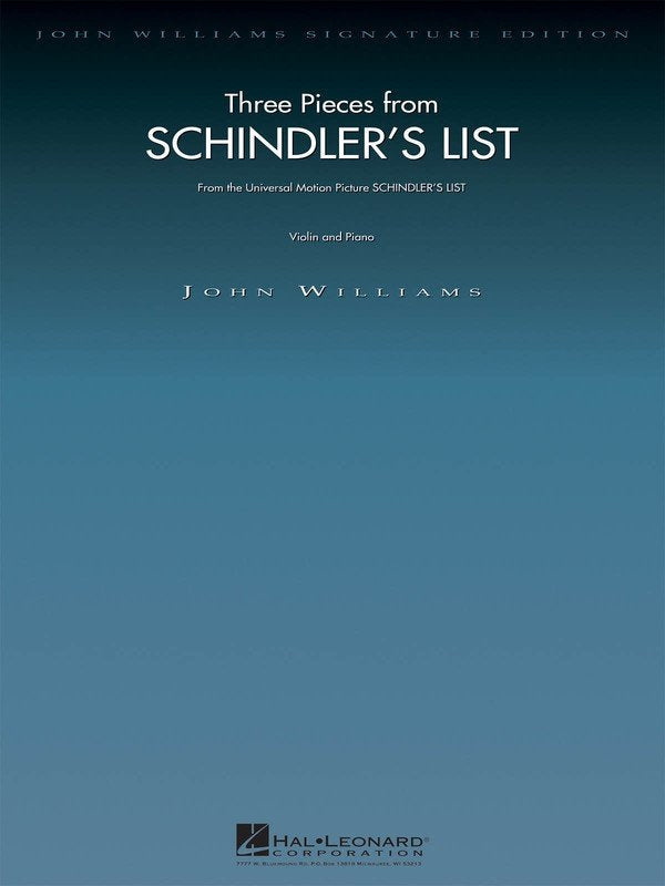 3 Pieces from Schindler's List — Violin & Piano (Hal Leonard John Williams Signature Edition)