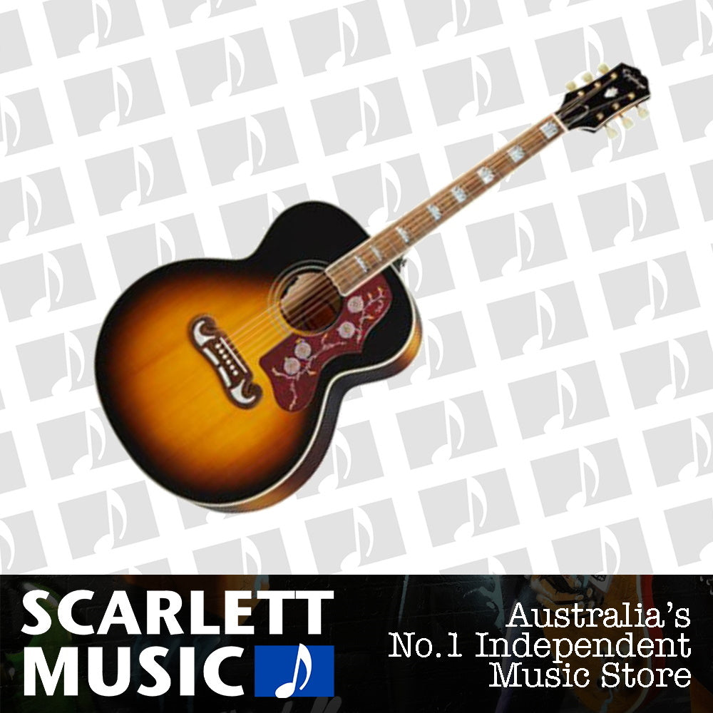 Epiphone J-200 Aged Vintage Sunburst Acoustic Guitar — view 2