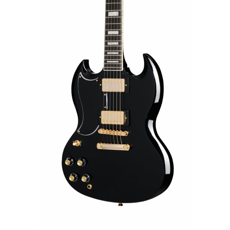 Epiphone SG Custom 2-Humbucker Electric Guitar with Premium Bag - Ebony Left-Handed — view 7