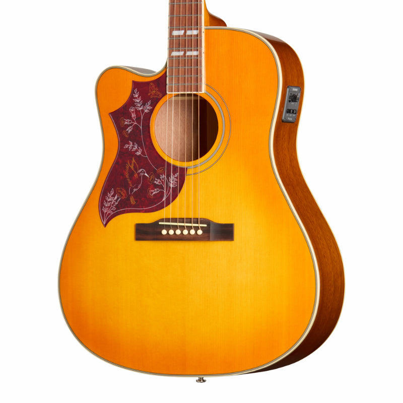 Epiphone Hummingbird Studio EC HTG Cherry Burst Left-Handed Guitar — view 6