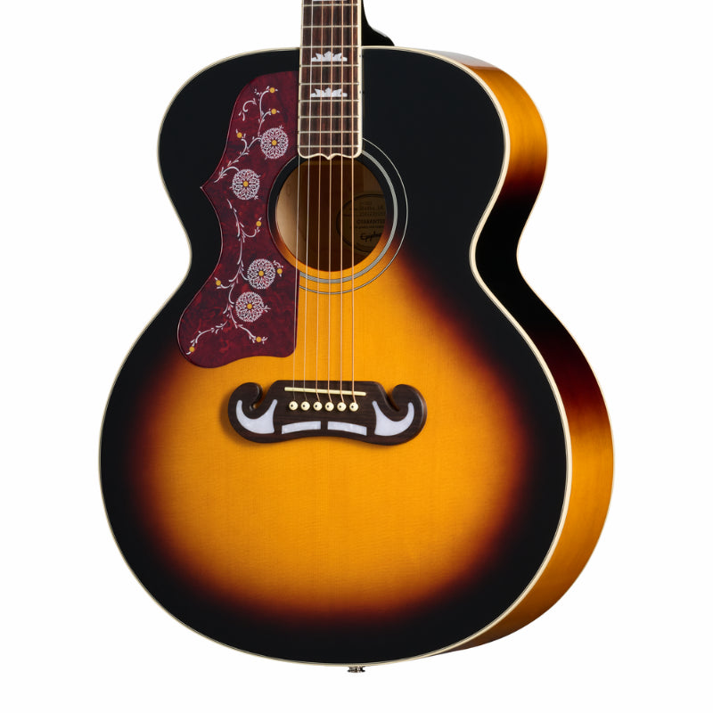 Epiphone J-200 Studio Vintage Sunburst Left-Handed Acoustic Guitar — view 6