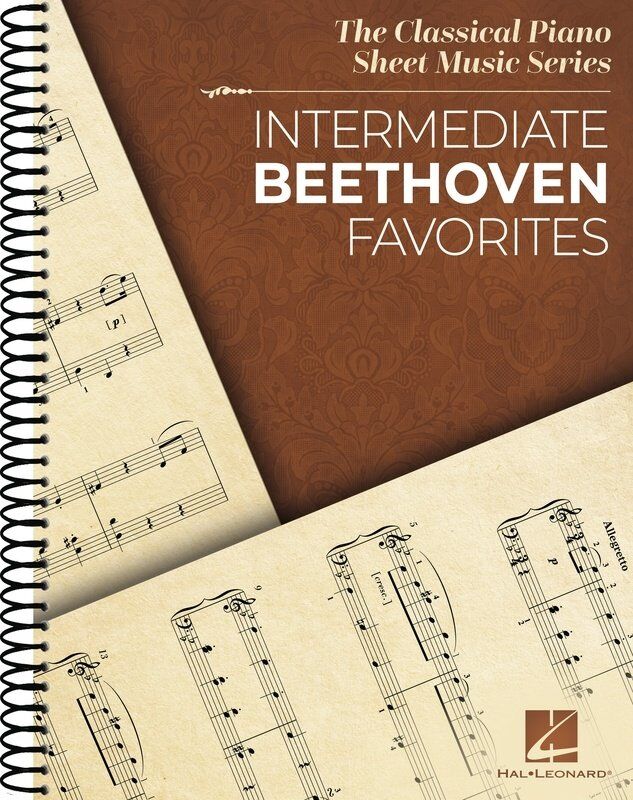 Intermediate Beethoven Favorites for Piano - 29 Pieces, 96 Pages, Coil Binding