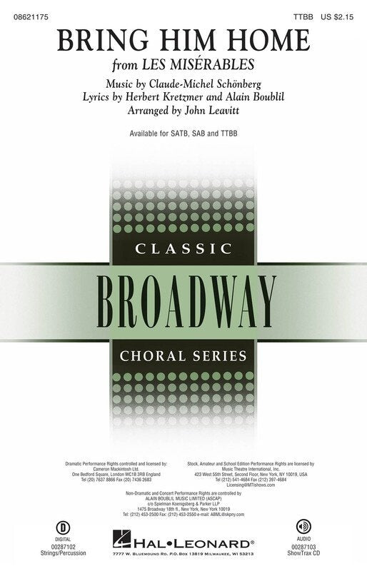 Bring Him Home From Les Mis Ttbb (Hal Leonard)