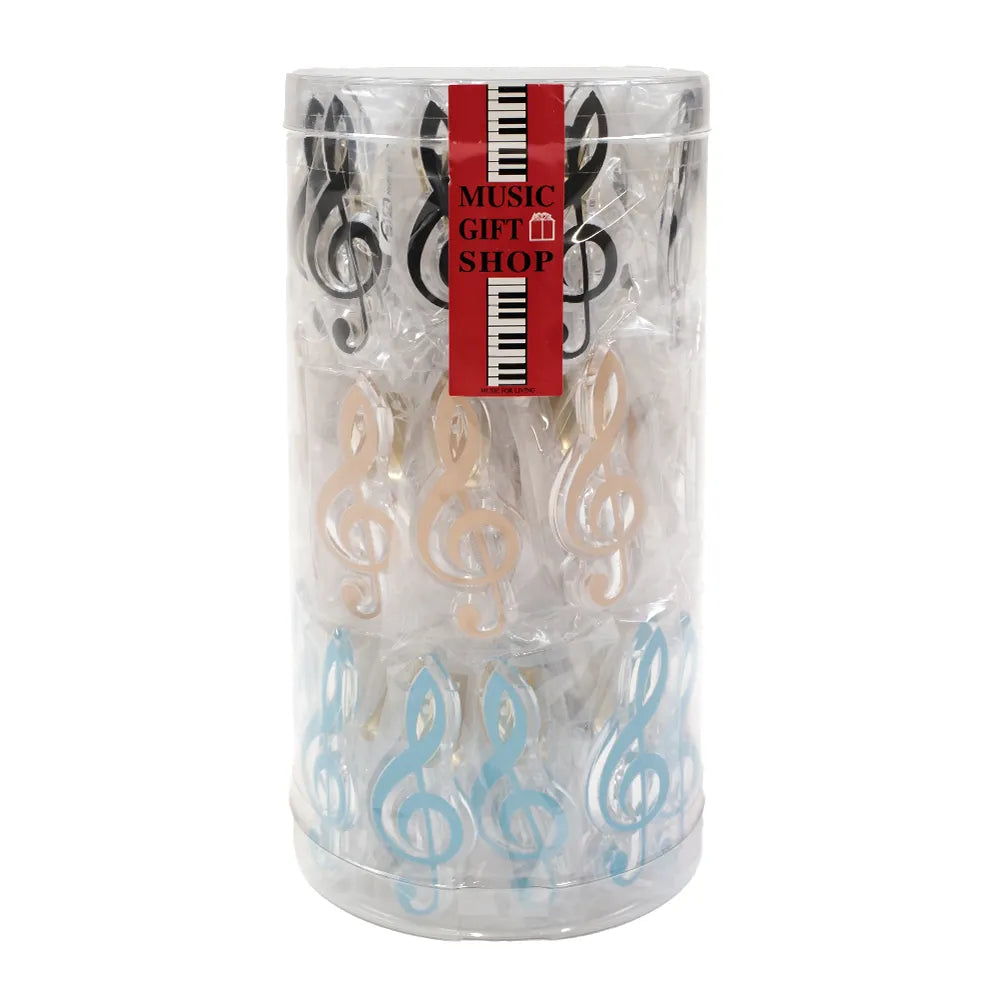 Pickboy Treble Clef Shape Clips - Tub of 50