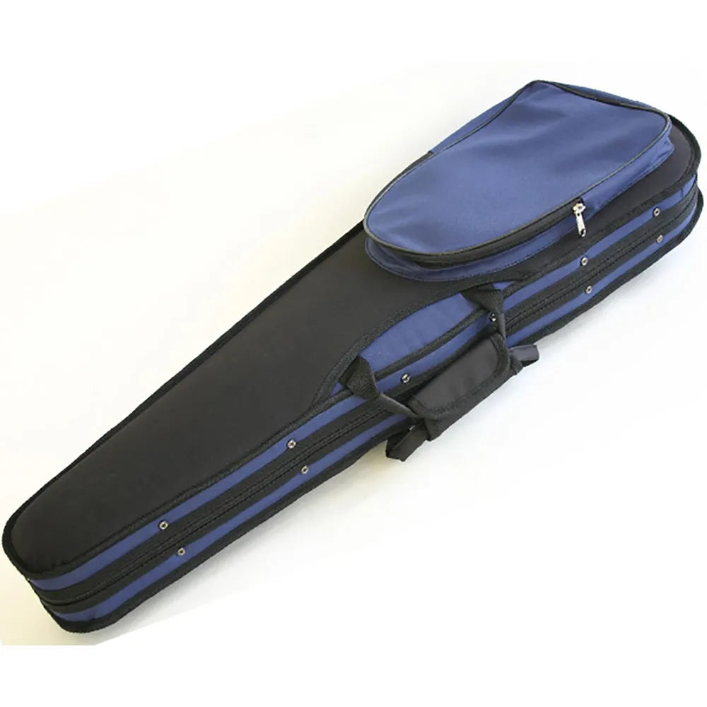 TG Violin Case - Lightweight Dart Deluxe - Black/Blue 4/4 with Bow Spinners and Backpack Straps