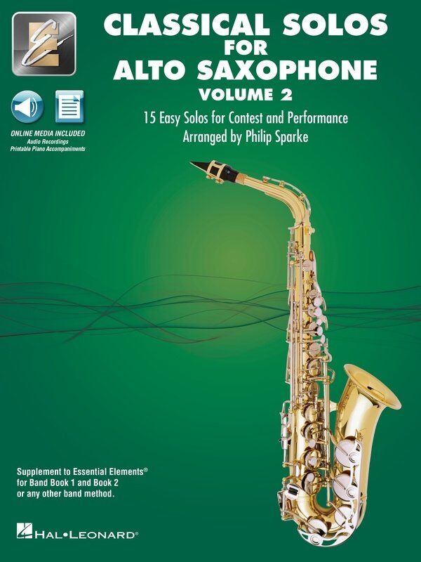 Classical Solos for Alto Saxophone Volume 2 with Online Audio & Printable Piano Accompaniments