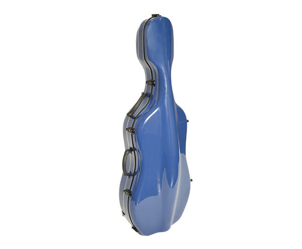 Cello Case-Fibreglass HQ Deluxe-D.Blue