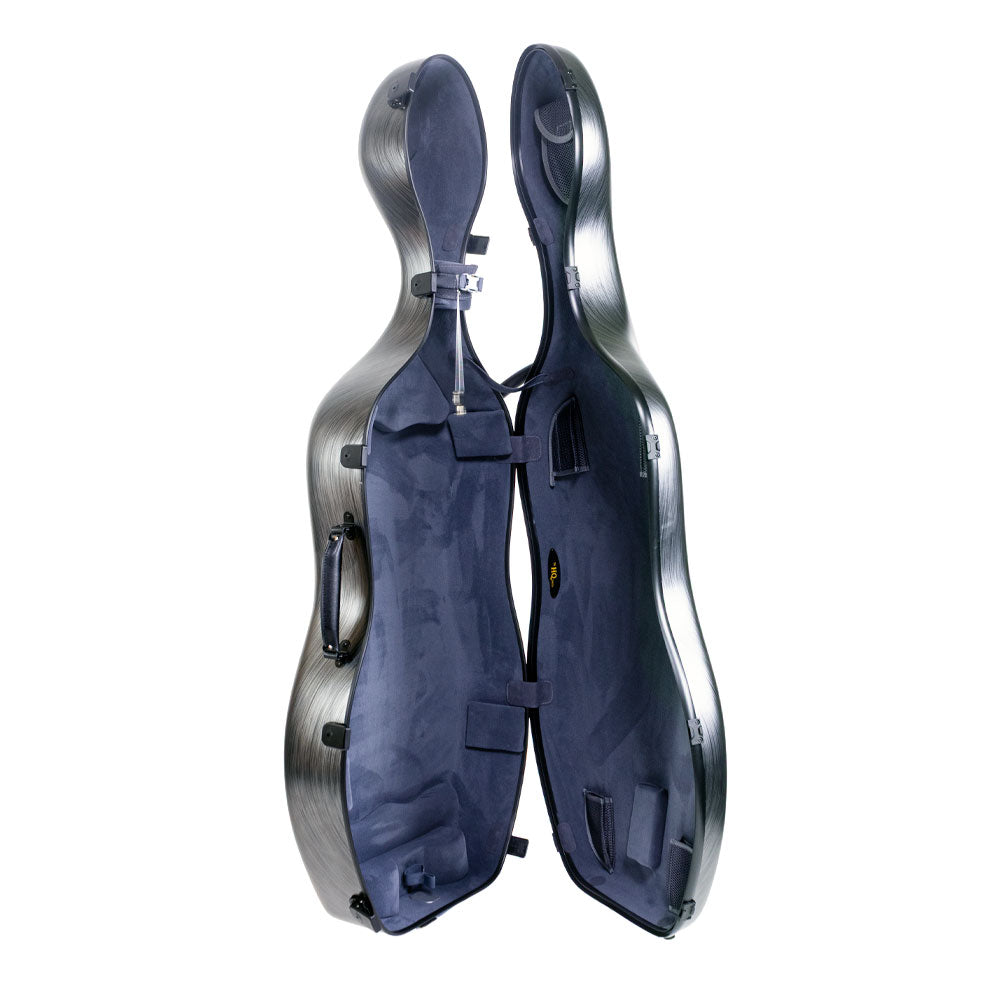 HQ Nouveau Polycarbonate Cello Case Silver Black Lightweight 4kg — view 5
