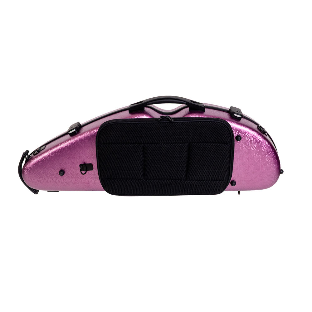 HQ Nouveau PC Half Moon Violin Case DIGI Pink for 4/4-1/2 sizes with adjustable neck support and accessory features — view 5