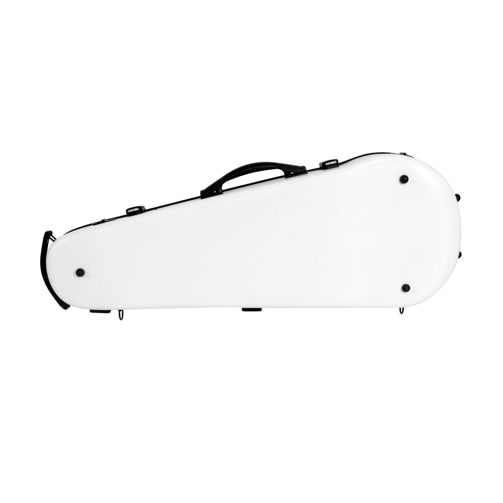 HQ PC Contour Viola Case 15-16.5-inch White with polycarbonate shell velvet interior adjustable neck support and shoulder straps — view 5