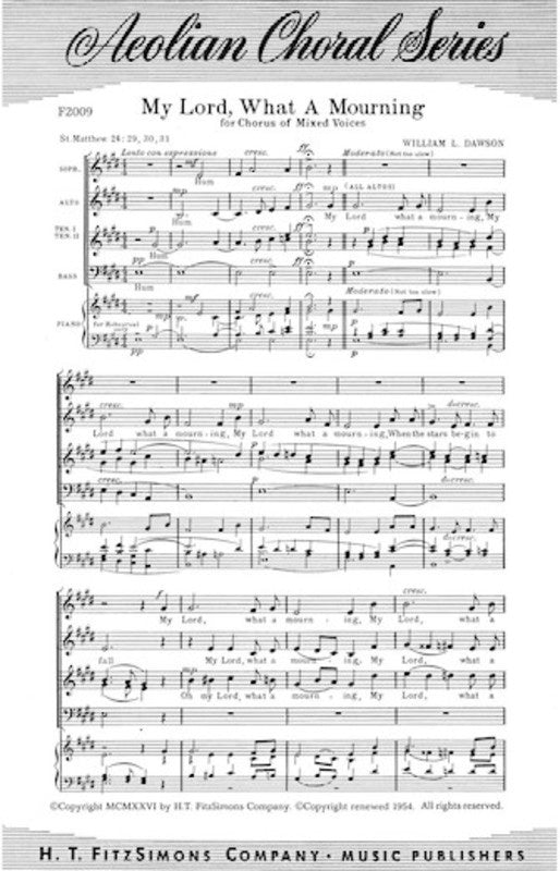 My Lord What A Mourning Satb (Pod) Octavo