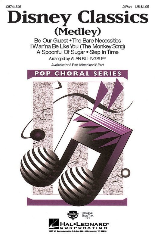 Disney Classics Medley — 2-Part Choral, Disney Choral (Hal Leonard)