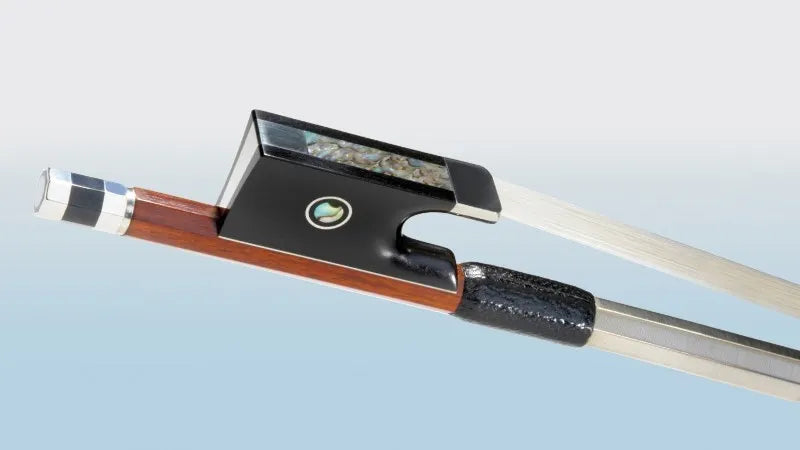 Dörfler Fine Pernambuco Round Violin Bow with Ebony Frog and Metal Winding