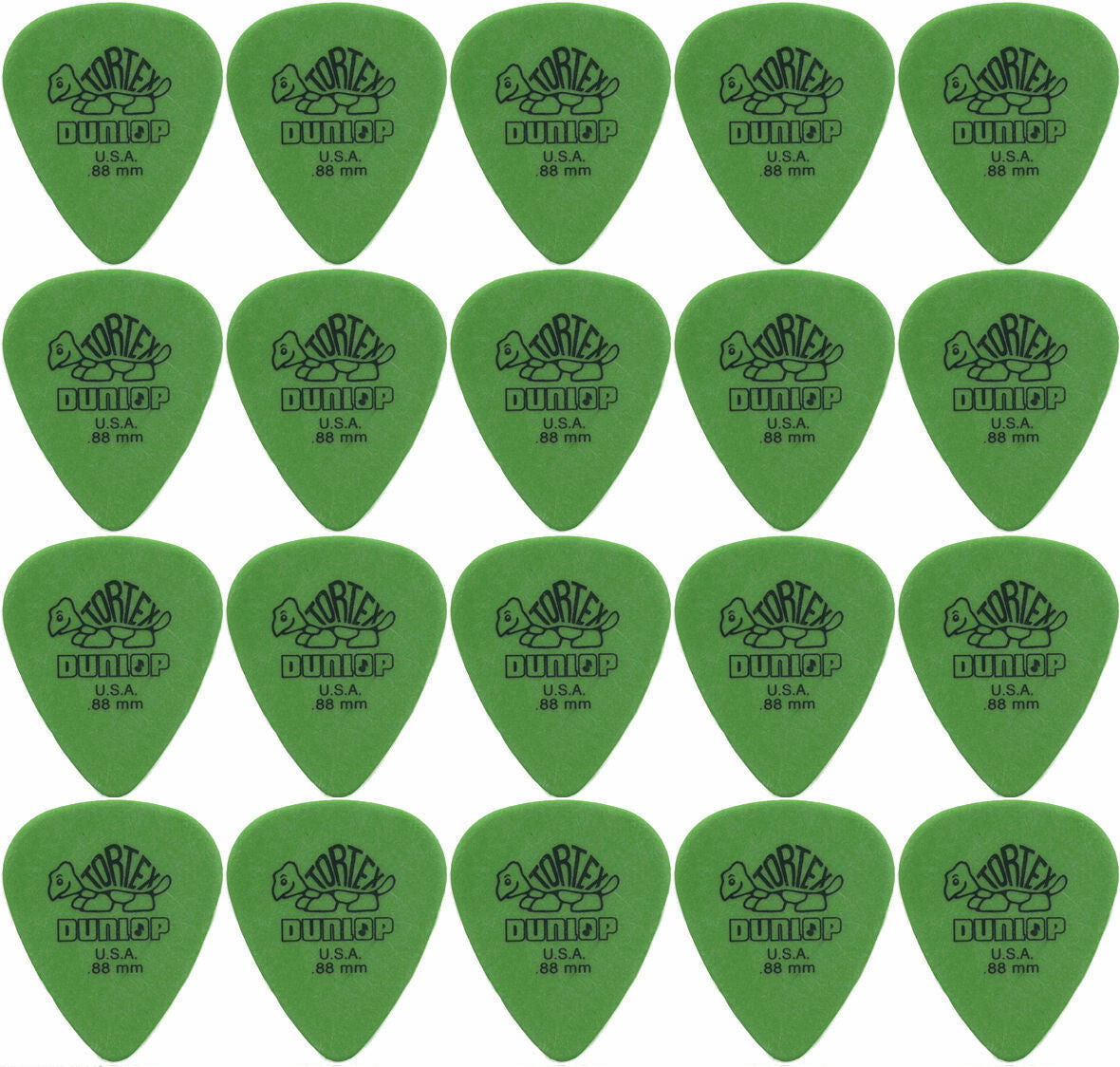 20 x Dunlop Tortex Standard 0.88mm Gauge Guitar Picks Free Post