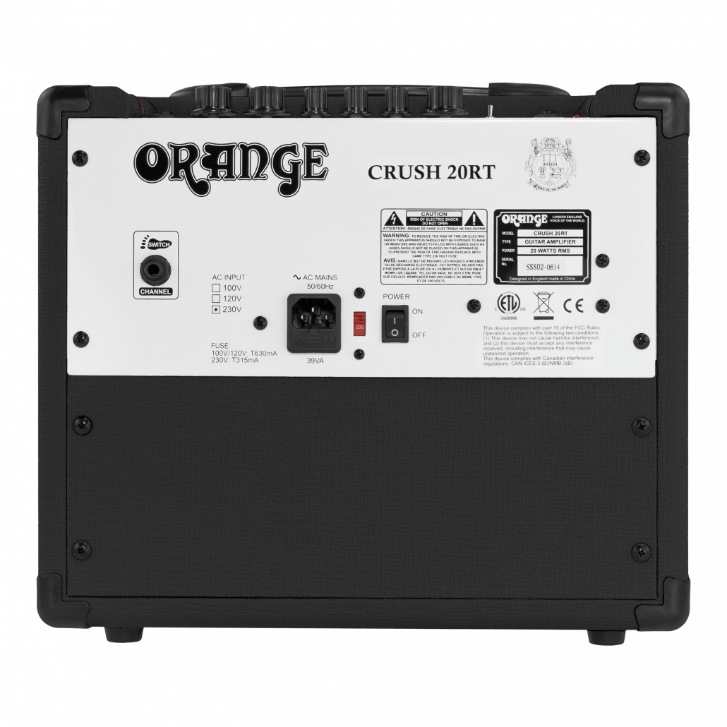 Orange Crush 20RT 20 Watt Guitar Combo Amp w/Reverb & Tuner - Black — view 4