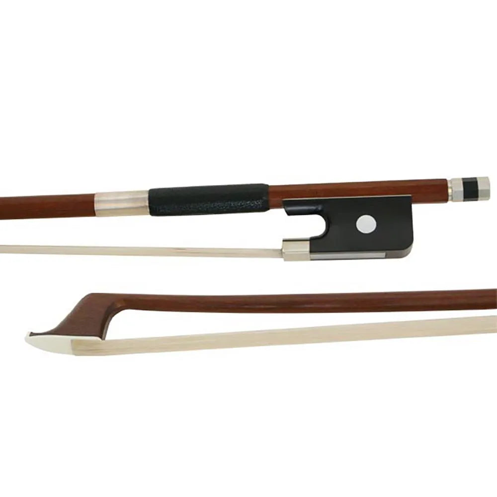 Paul Brazilwood Viola Bow - Round Stick, Ebony Frog, Nickel Wire Grip, Made in Germany