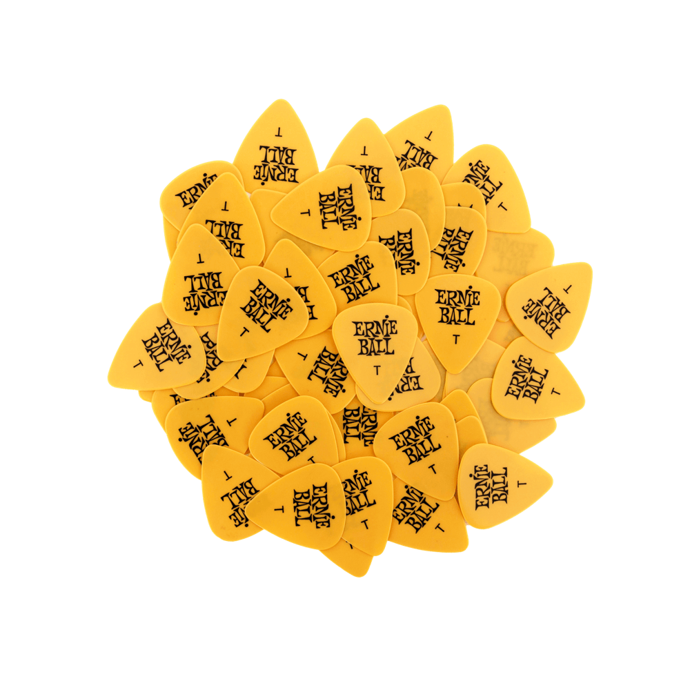 Ernie Ball Thin Yellow Cellulose Picks, bag of 144