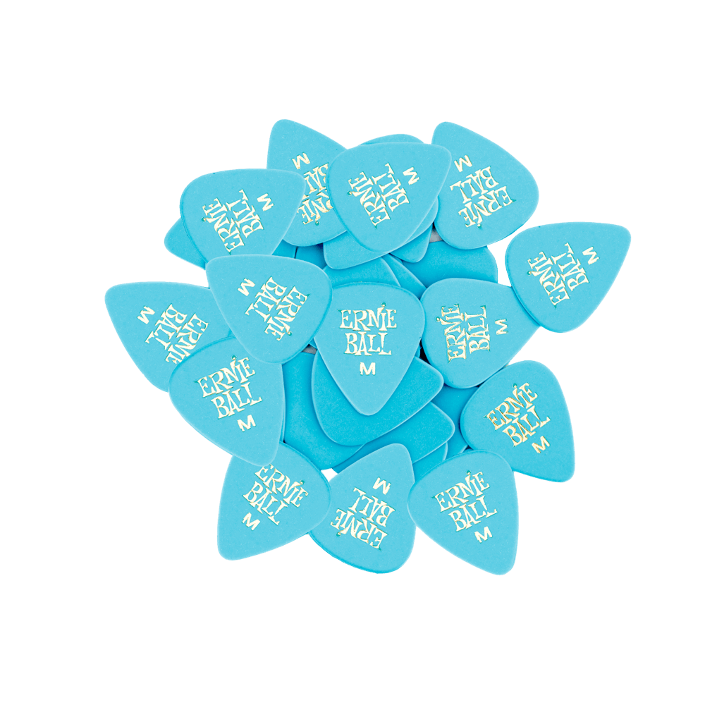Ernie Ball Medium Blue Cellulose Picks, bag of 144