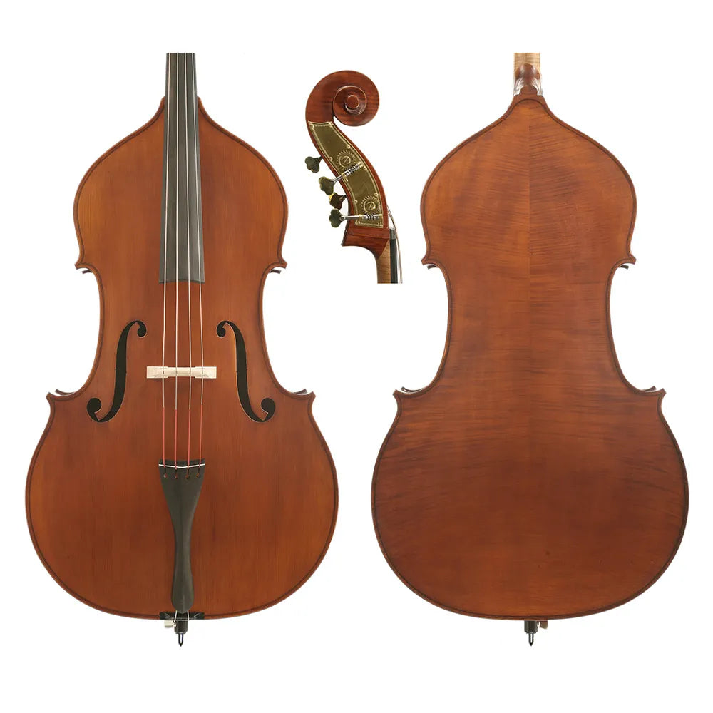 Gliga I 3/4 Swell-Back Bass, Solid Spruce Top, Sycamore Maple Back, Ebony Fingerboard, Professional Instrument, Made in Romania