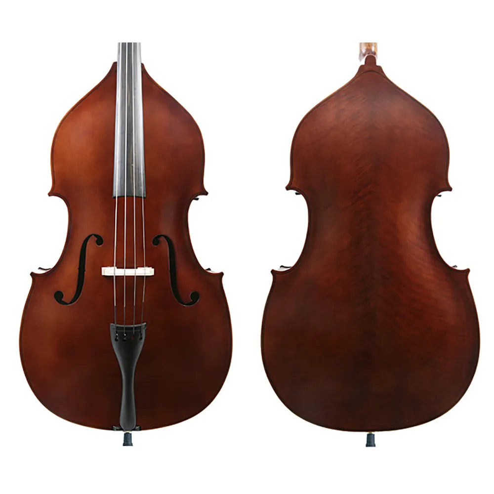 J Francis 3/4 Double Bass Outfit with Violin Corners, Ply Construction, Solid Maple Neck, Ebony Fingerboard, Includes Bow and Padded Bag