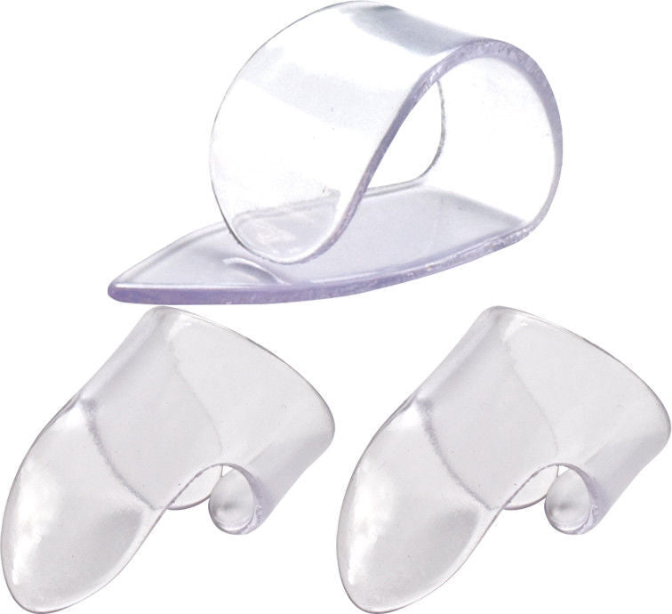 Jim Dunlop Clear "D" Plastic Medium Gauge: 1 x Thumb Pick & 2 x Finger Picks