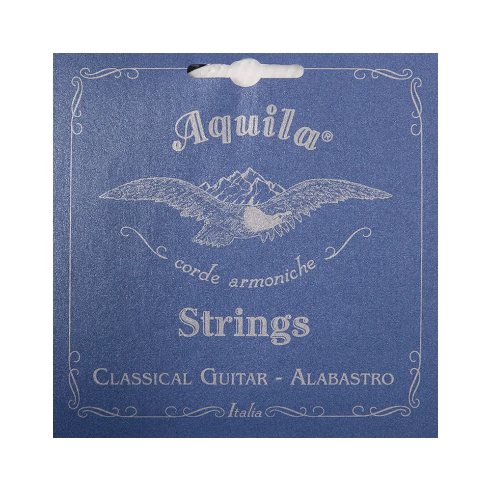 Aquila Alabastro Light 97C Classical Guitar Strings - Supernylgut Core, Silver-Plated Copper Basses, High Stability, Excellent Performance