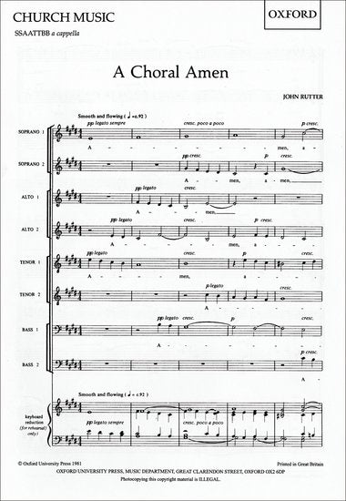 Choral Amen SSAATTBB Sheet Music